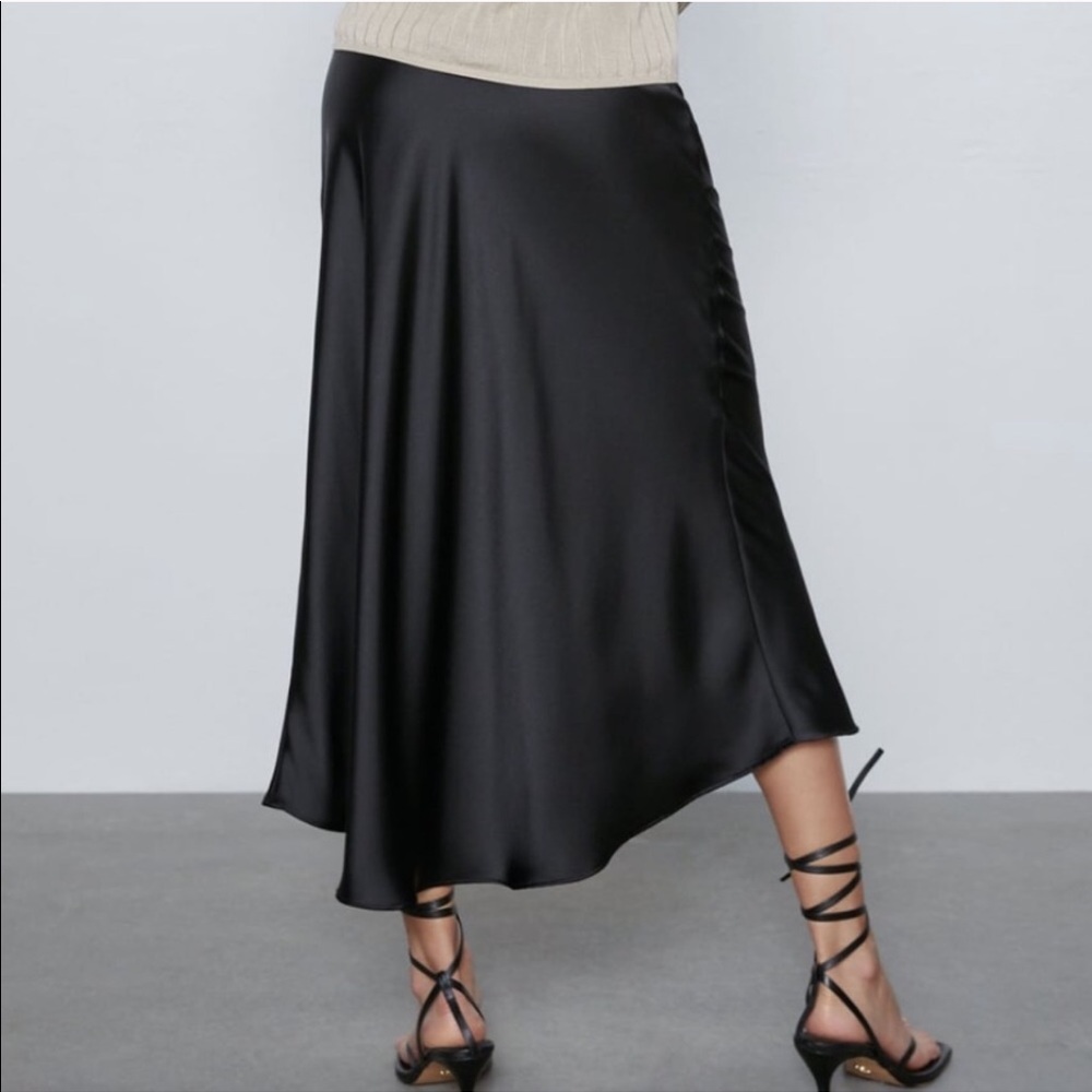 Zara satin effect midi skirt - Picture 14 of 16